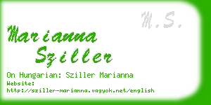 marianna sziller business card